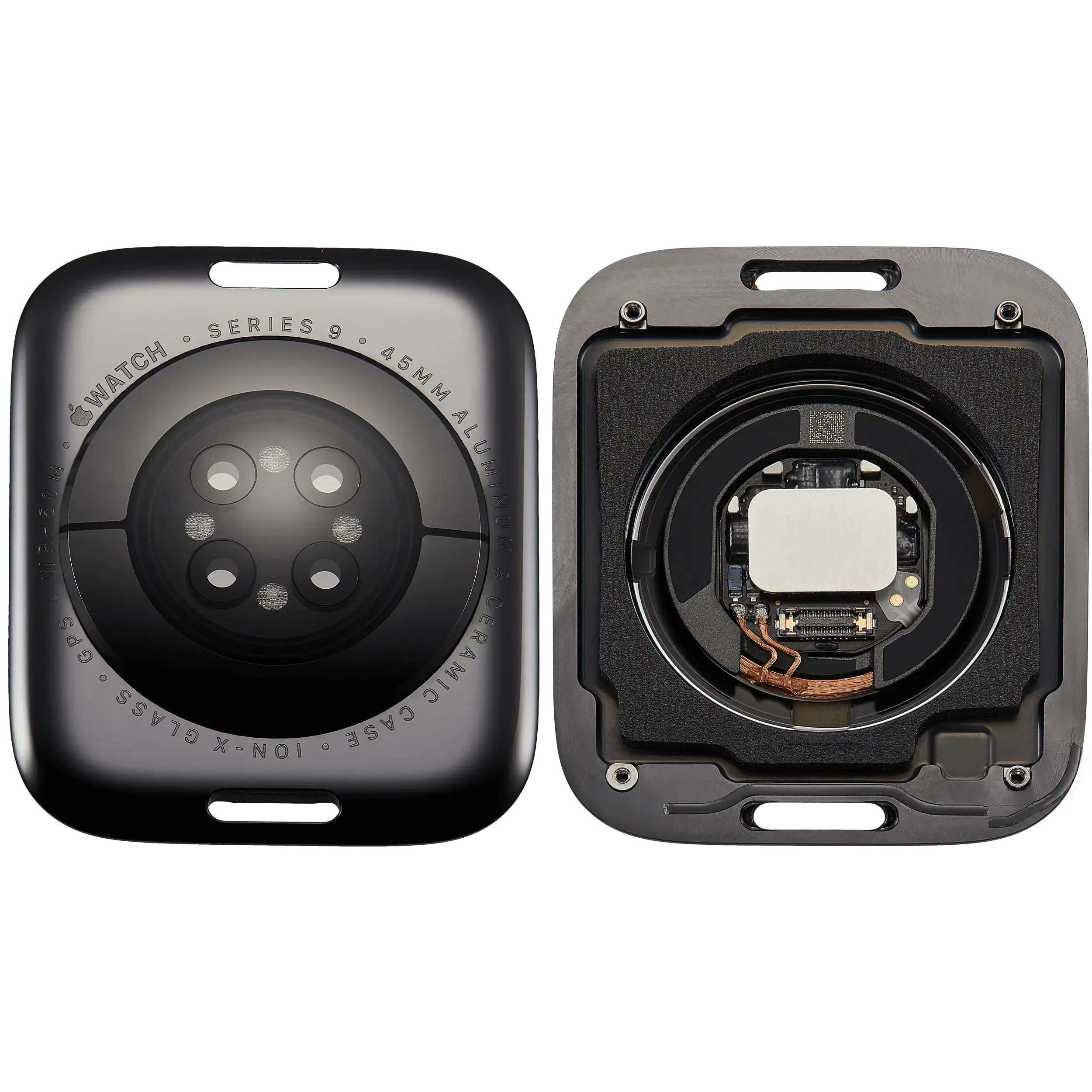 Backcover für Apple Watch Series 9 (45mm) GPS Version Aluminium Space Black