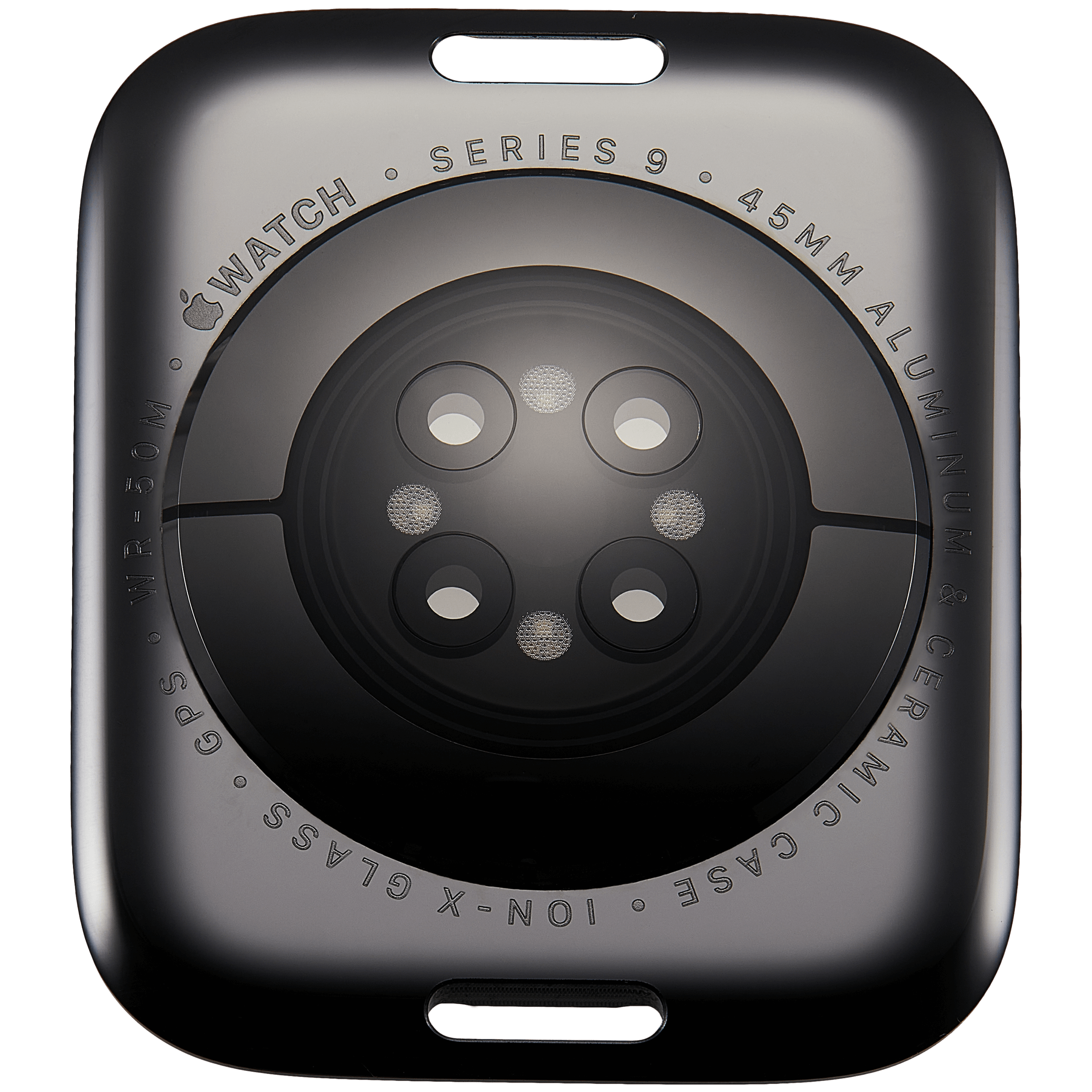 Backcover für Apple Watch Series 9 (45mm) GPS Version Aluminium Space Black