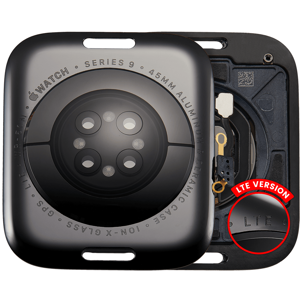 Back Cover for Apple Watch Series 9 (45mm) (LTE Version) (Aluminum, Space Black)