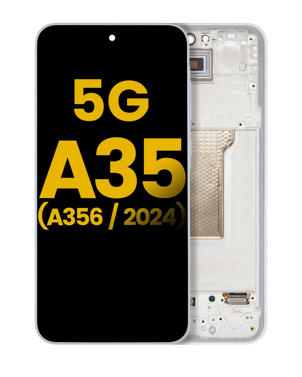 OLED-Komplettmontage mit Rahmen Samsung Galaxy A35 Refurbished Iceblue