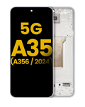 OLED-Komplettmontage mit Rahmen Samsung Galaxy A35 Refurbished Iceblue