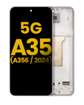 OLED-Display mit Rahmen für Samsung Galaxy A35 5G Refurbished Lilac