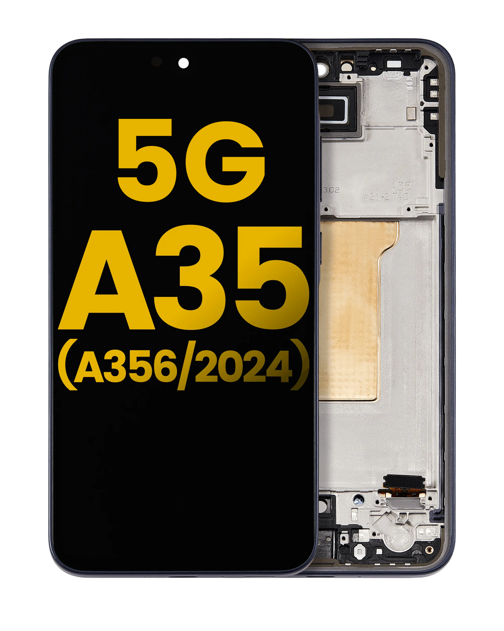 OLED-Display mit Rahmen für Samsung Galaxy A35 5G Refurbished Navy