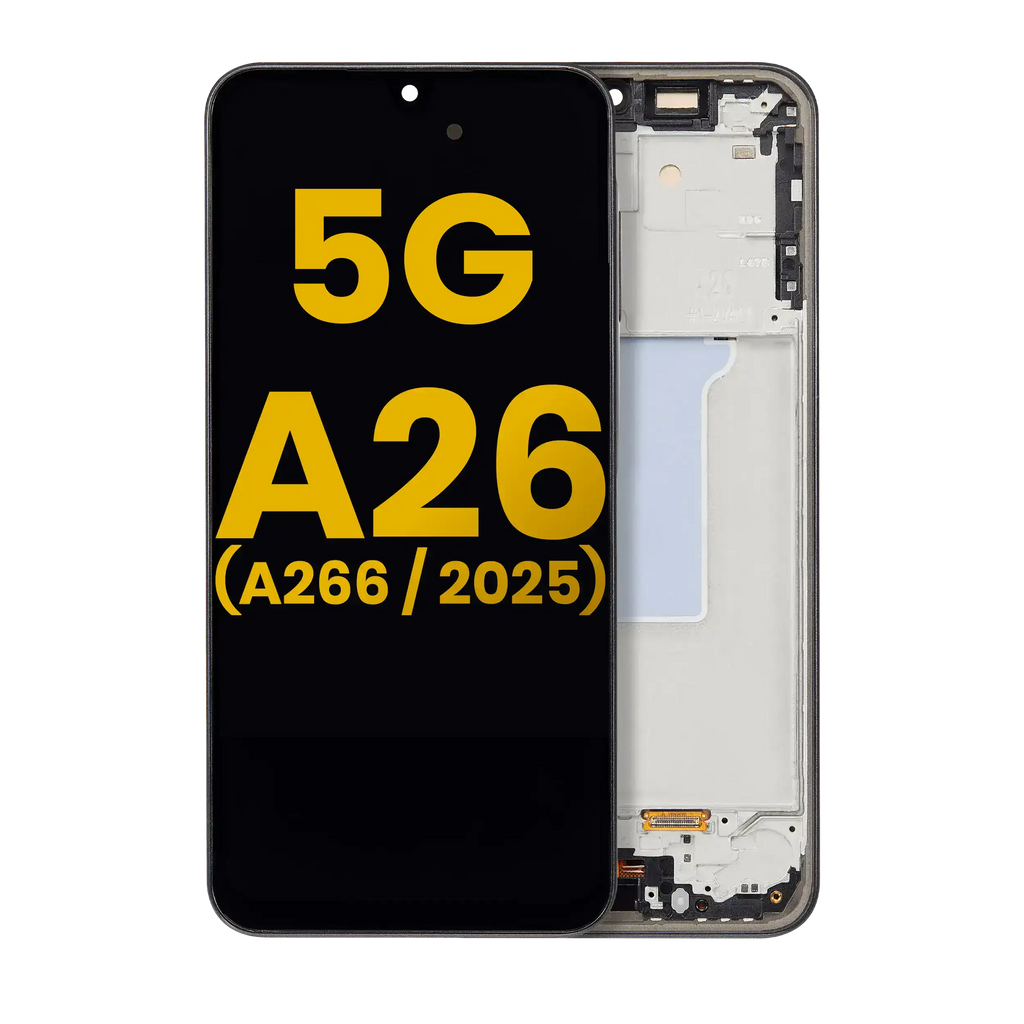 OLED Display with Frame for Samsung Galaxy A26 5G (A266 / 2025) (Refurbished) (Black)