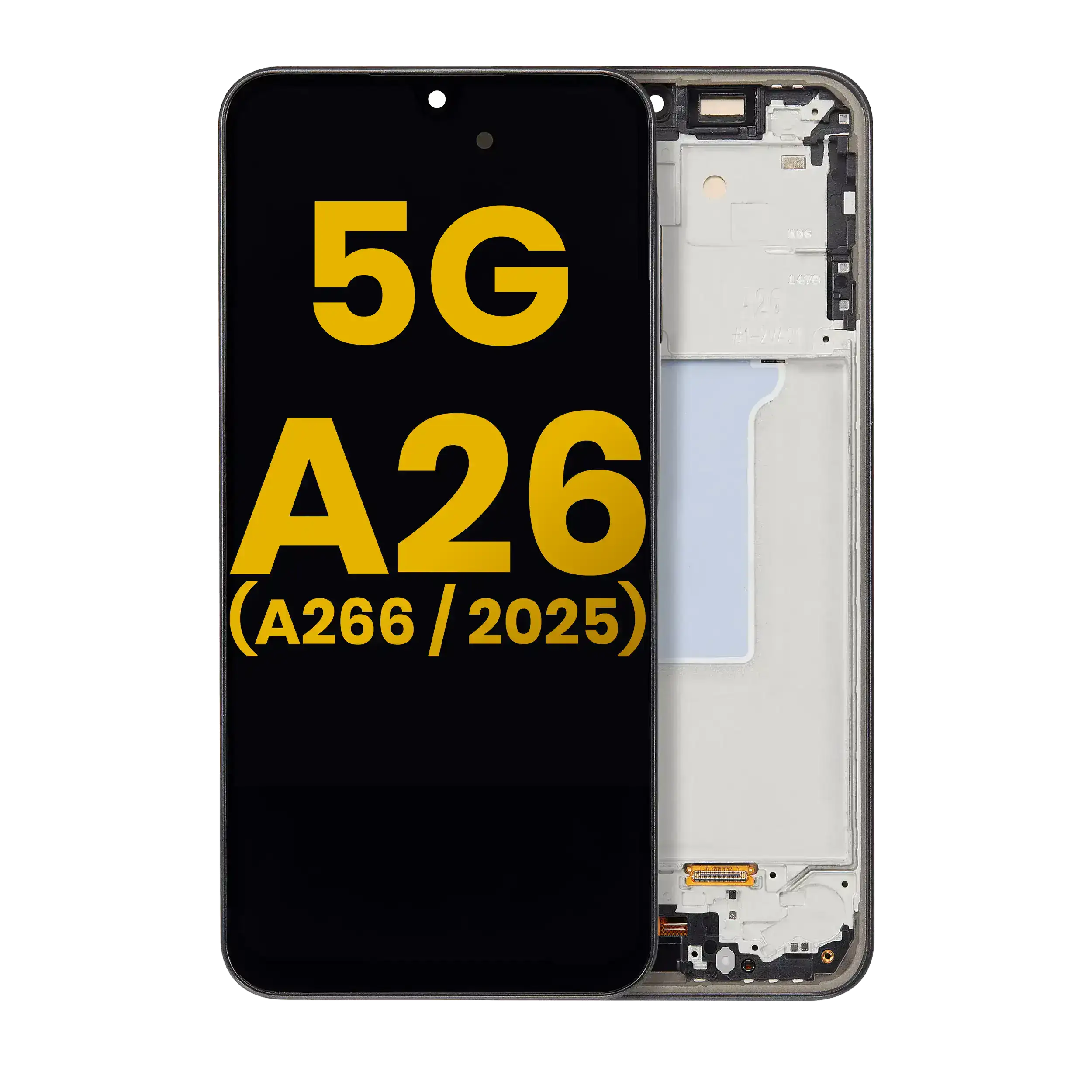 OLED Display with Frame for Samsung Galaxy A26 5G (A266 / 2025) (Refurbished) (Black)