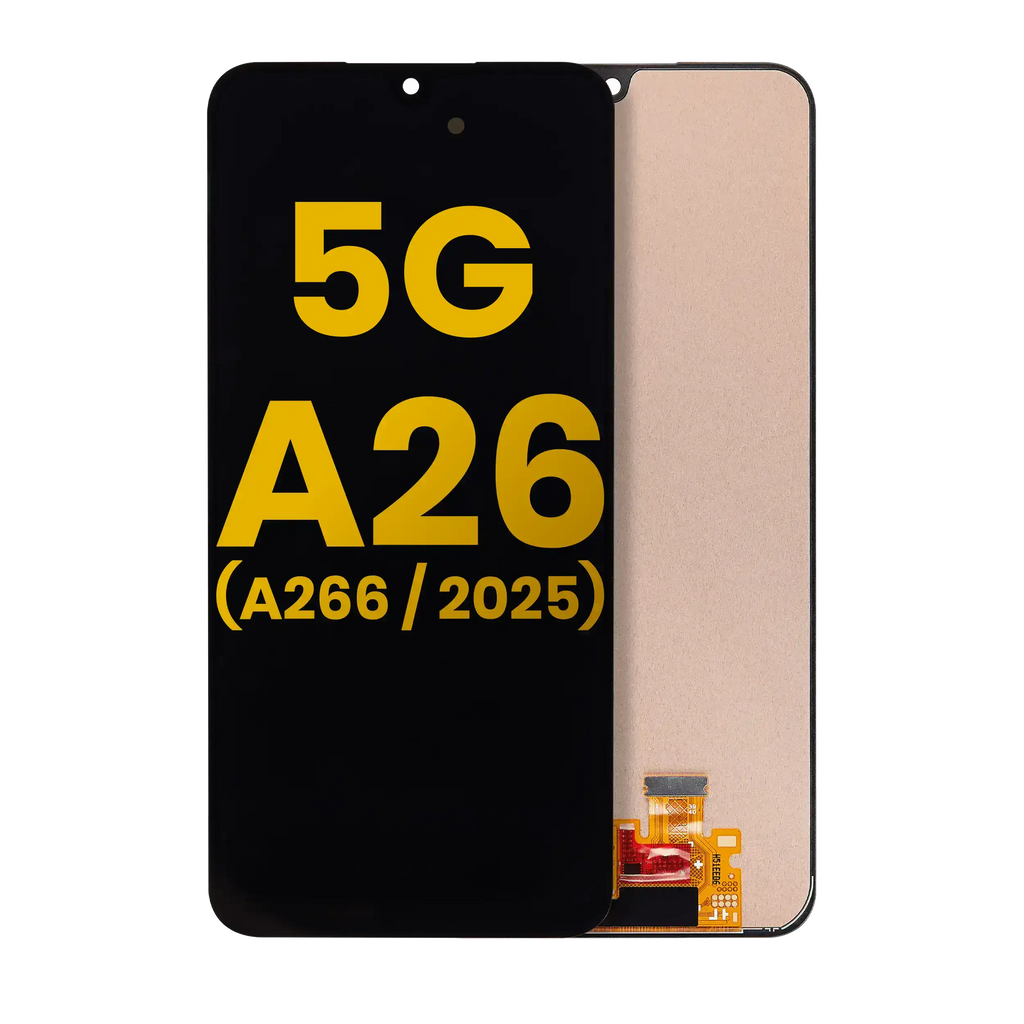 OLED-Bauteil mit Rahmen für Samsung A26 5G Weiß (Aftermarket Plus)