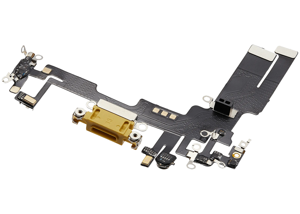 Charging Port Flex Cable for iPhone 14 (Aftermarket Plus) (Yellow)