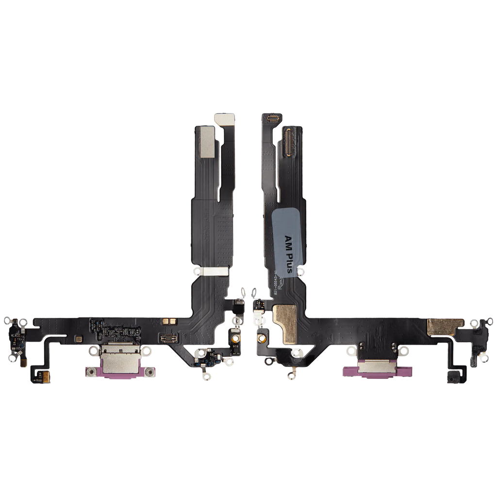 Ladebuchse-Flexkabel für iPhone 16 (Aftermarket Plus) (Pink)