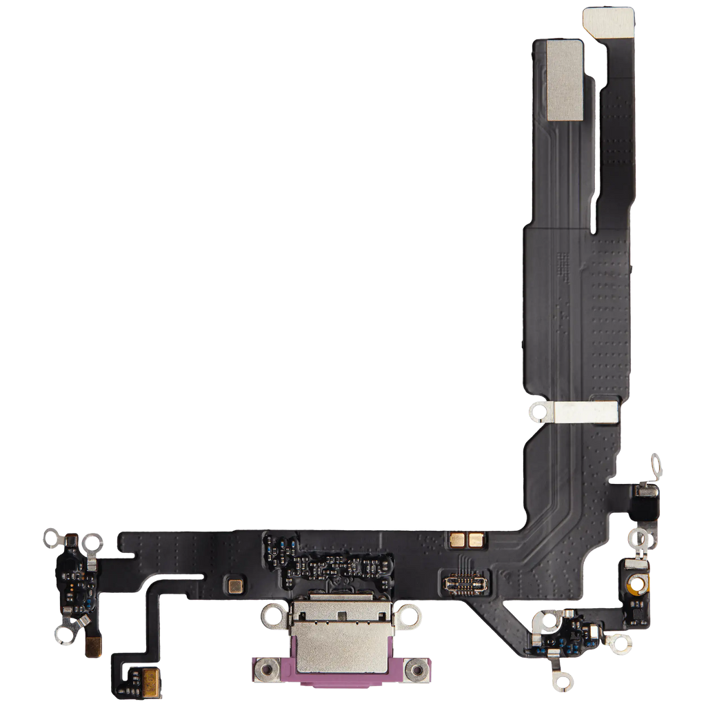 Ladebuchse-Flexkabel für iPhone 16 (Aftermarket Plus) (Pink)
