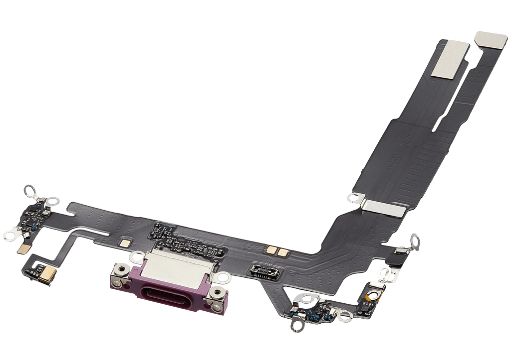 Ladebuchse-Flexkabel für iPhone 16 (Aftermarket Plus) (Pink)