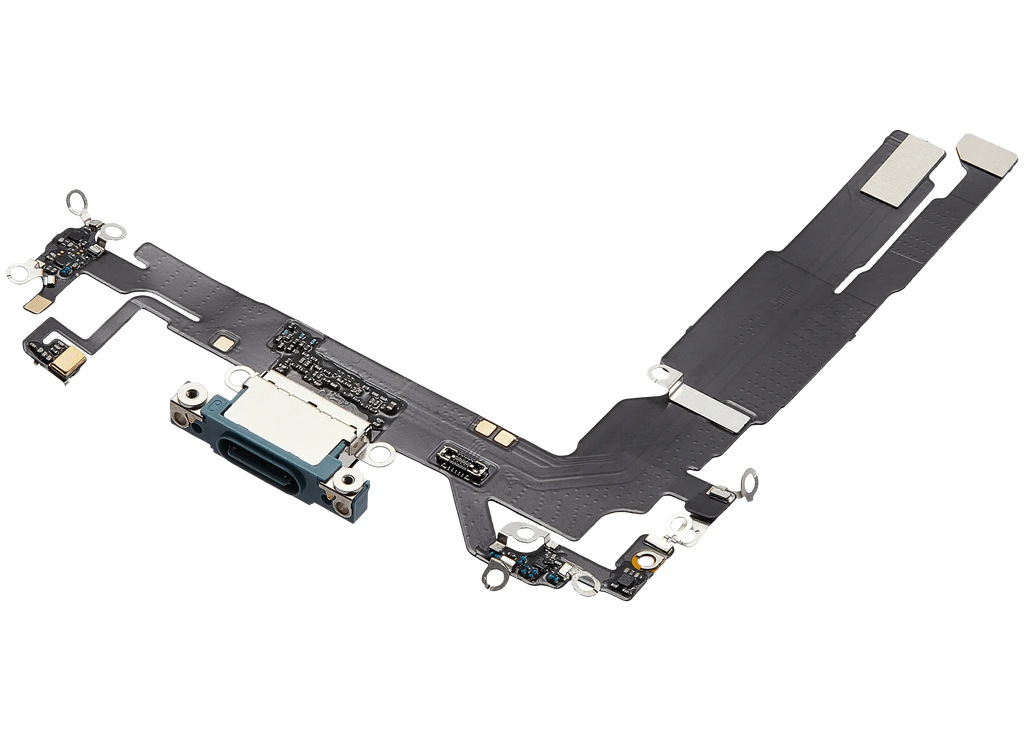 Charging Port Flex Cable for iPhone 16 (Aftermarket Plus) (Teal)