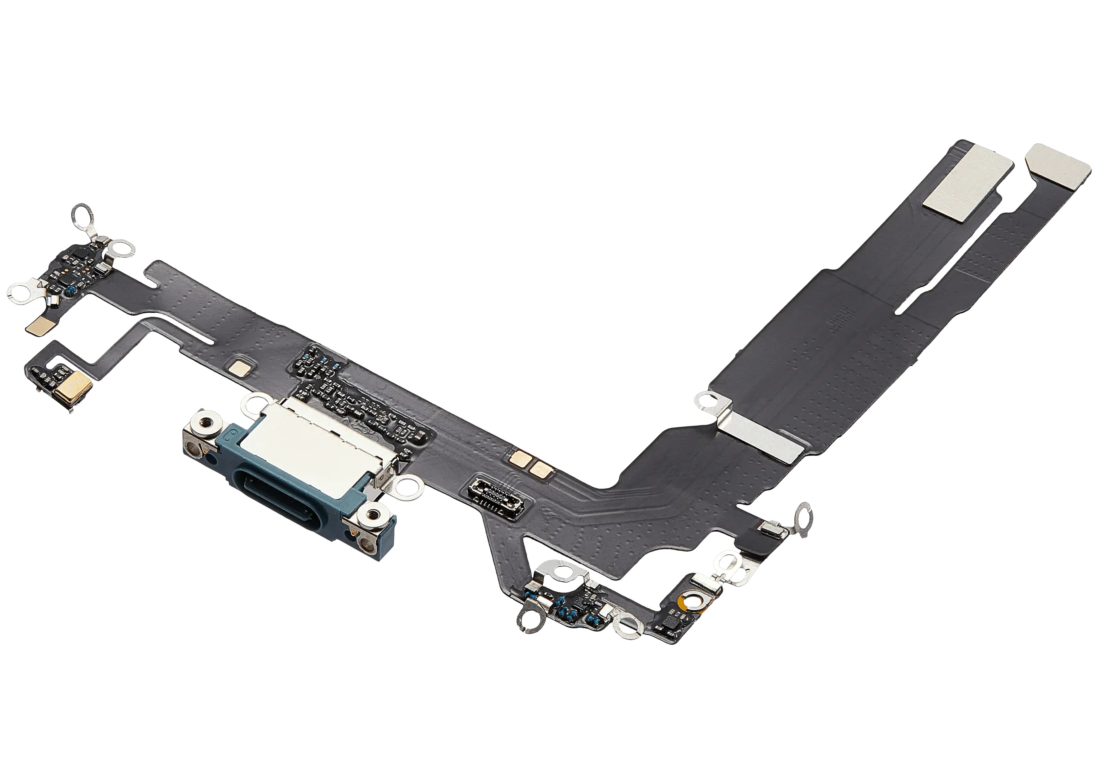 Charging Port Flex Cable for iPhone 16 (Aftermarket Plus) (Teal)
