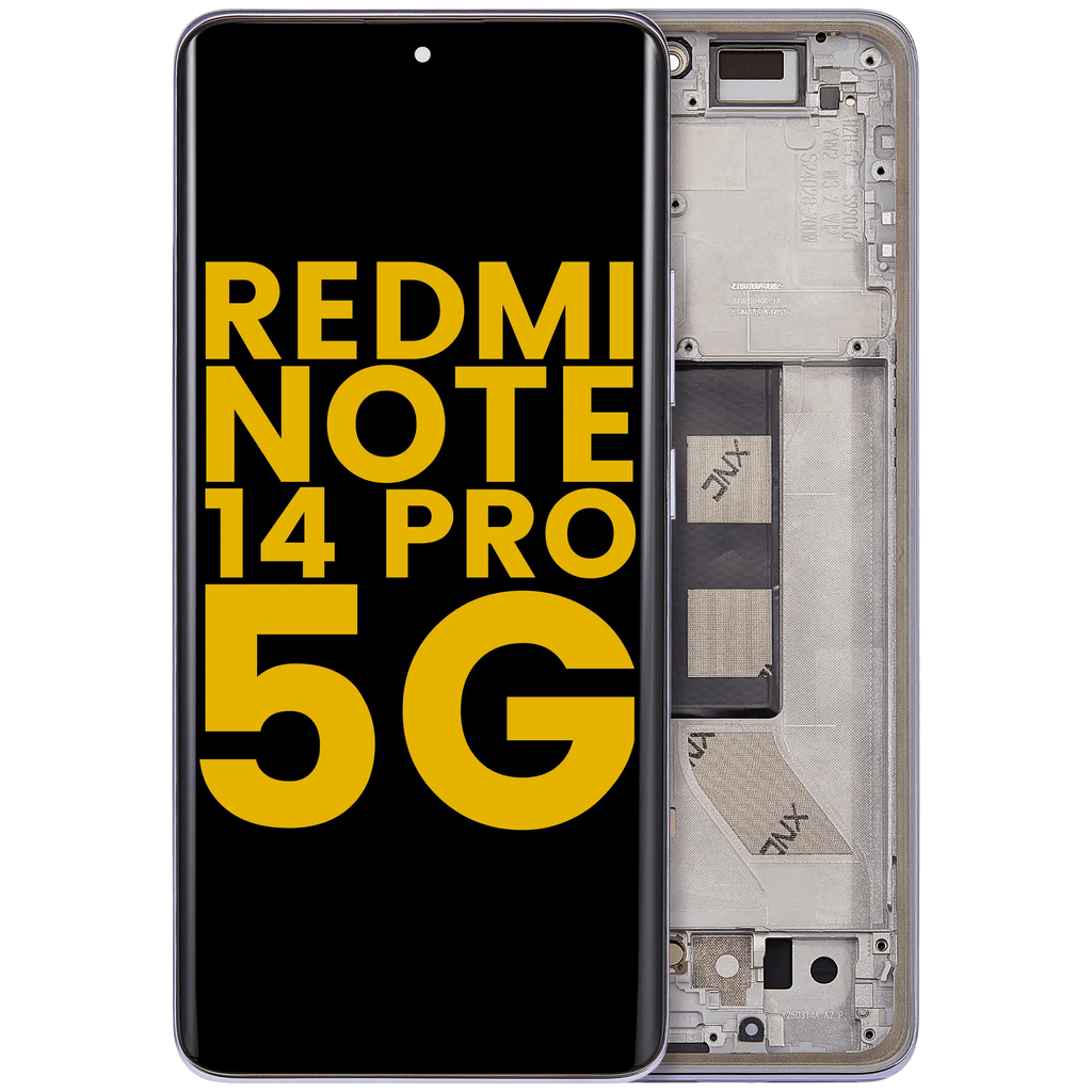 OLED-Display mit Rahmen für Xiaomi Redmi Note 14 Pro 5G (Refurb) Lavender Lila