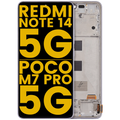 OLED-Display mit Rahmen für Redmi Note 14 5G/Poco M7 Pro 5G Refurbished Lila