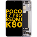 OLED-Display mit Rahmen für Xiaomi Poco F7 Pro/Redmi K80 (Refurbished) (Silber)