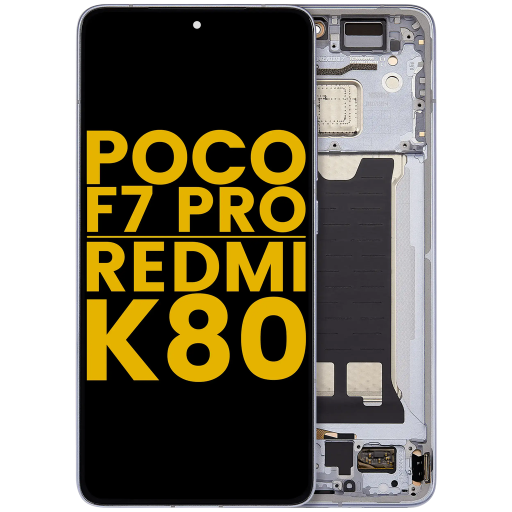 OLED-Display mit Rahmen für Xiaomi Poco F7 Pro / Redmi K80 (Refurbished) (Blau)