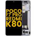 OLED-Display mit Rahmen für Xiaomi Poco F7 Pro / Redmi K80 (Refurbished) (Blau)
