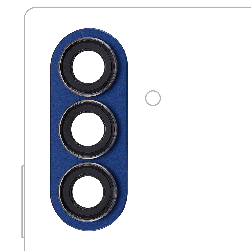 Rear Camera Lens with Decorative Ring for Samsung Galaxy Z Fold 7 (F966) (Blue Shadow)
