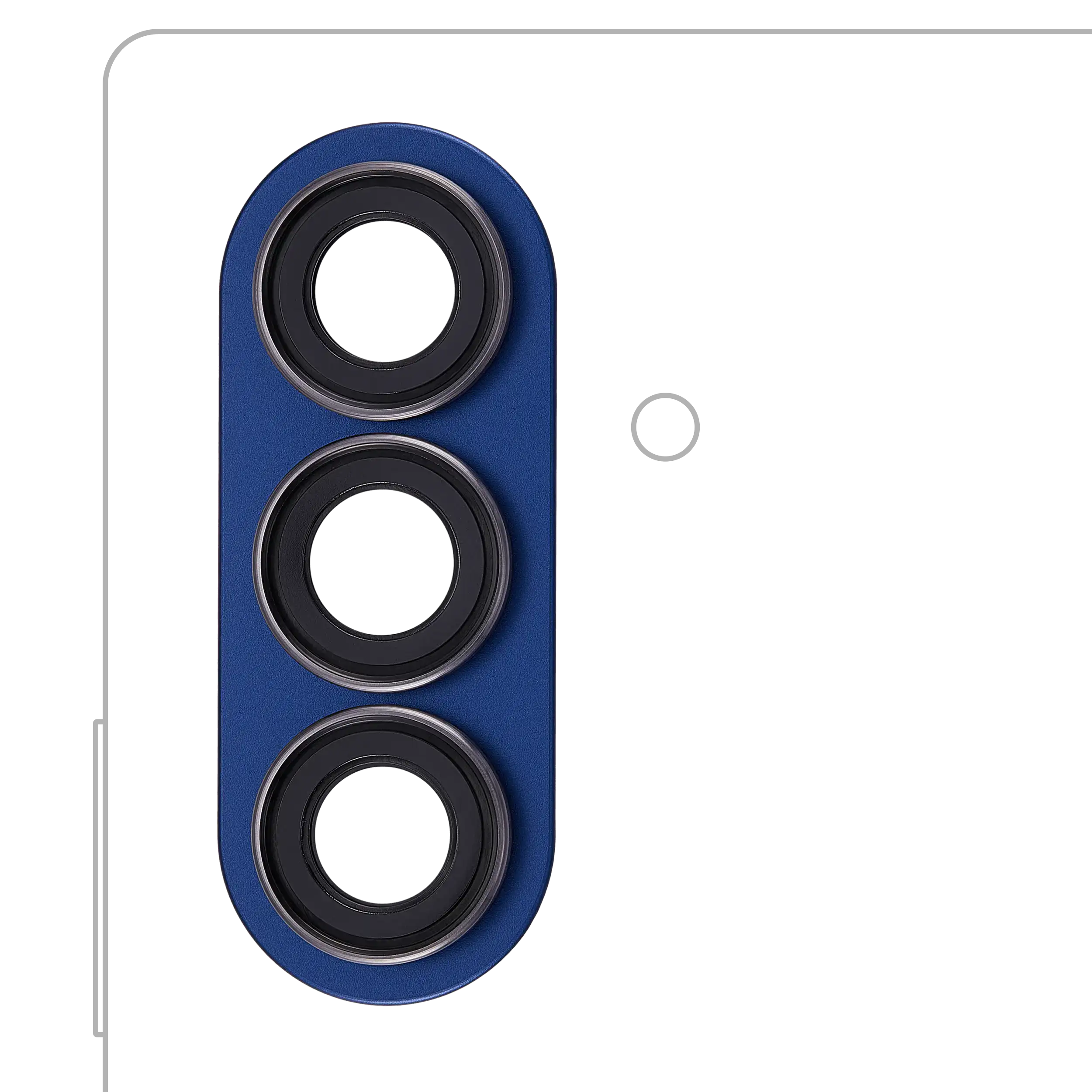 Rear Camera Lens with Decorative Ring for Samsung Galaxy Z Fold 7 (F966) (Blue Shadow)