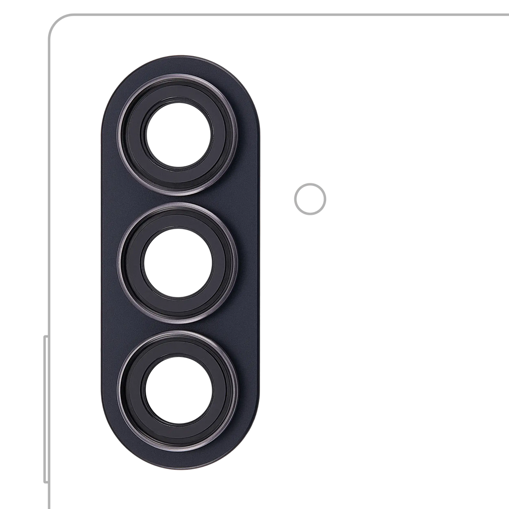 Kameralinse hinten mit Rahmenring für Samsung Galaxy Z Fold 7 (F966) (Jet Black)