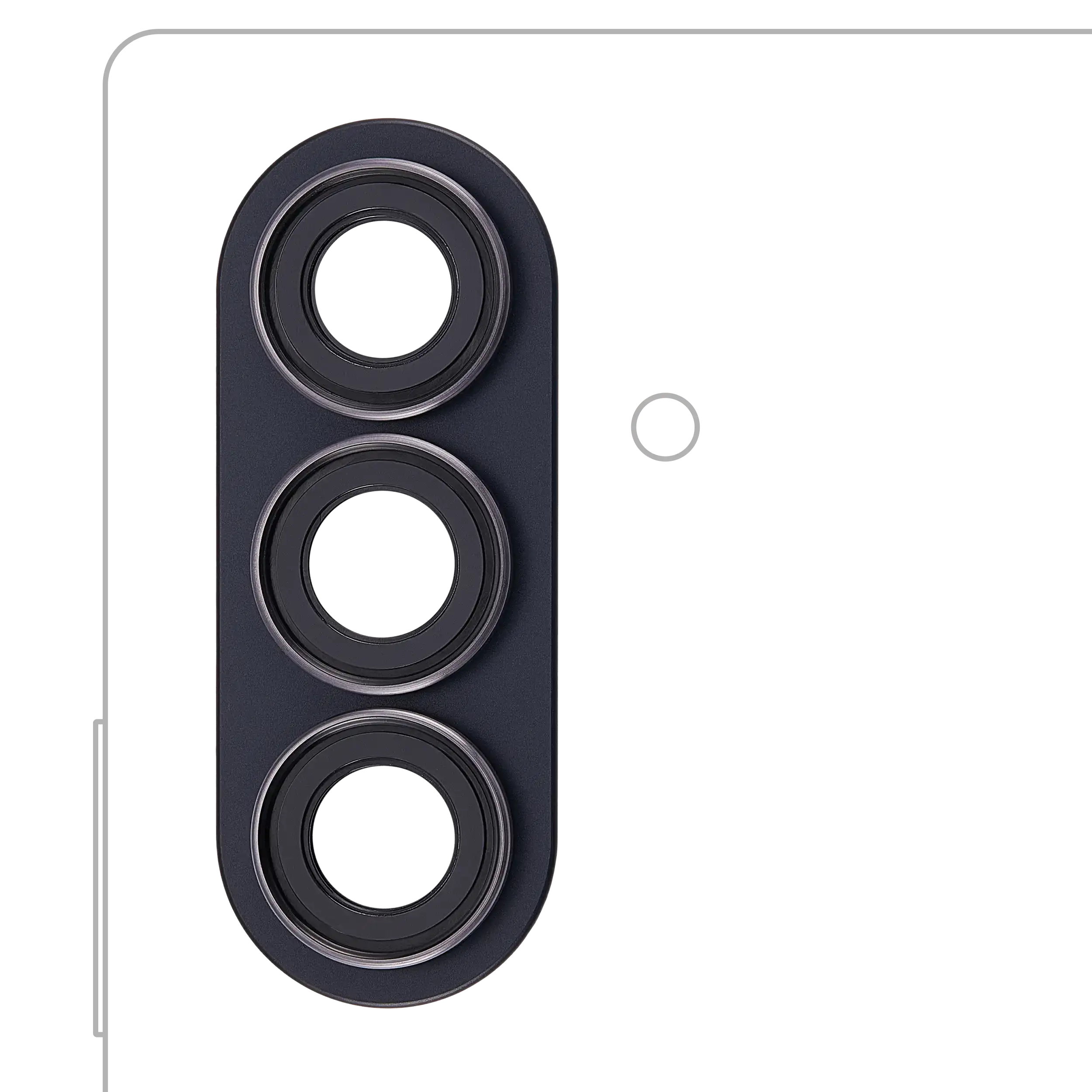 Kameralinse hinten mit Rahmenring für Samsung Galaxy Z Fold 7 (F966) (Jet Black)