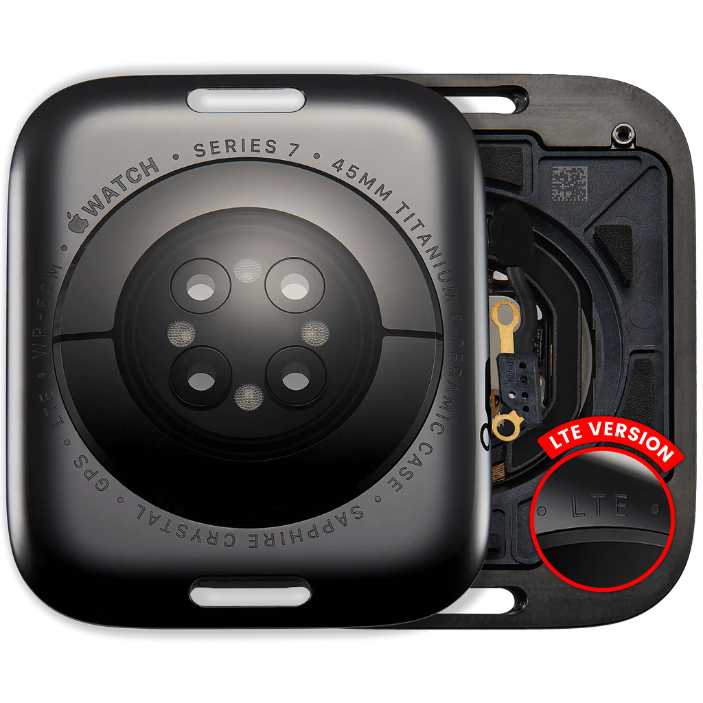 Rear Case Assembly for Watch Series 7 (45mm) (LTE Version) (Titanium / Space Black)