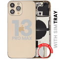 Rear Housing with Small Parts for iPhone 13 Pro Max (EU / Global Version) (used OEM removed, C Quality) (Gold)