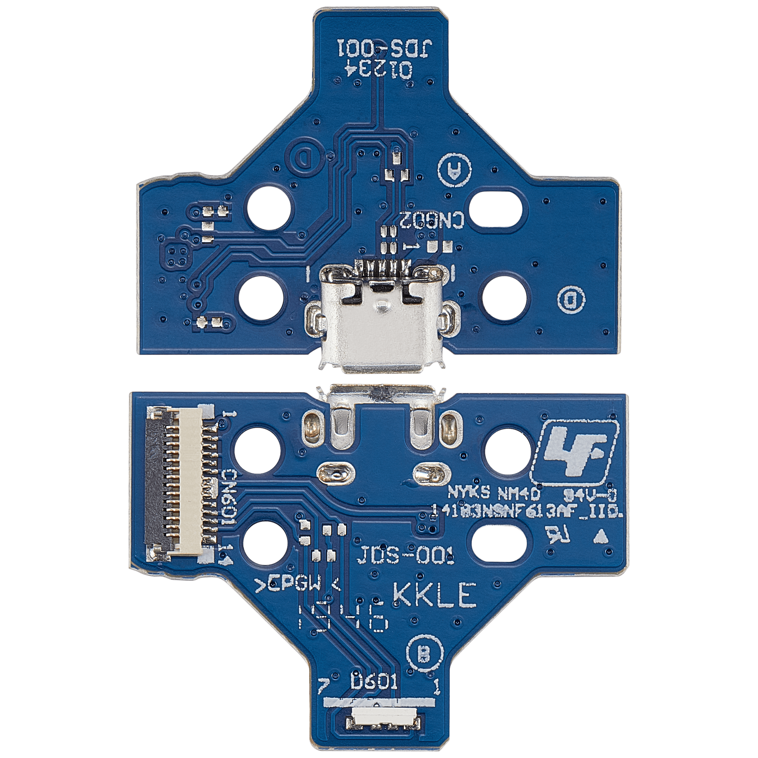 USB Charging Port Board with 14-Pin Flex Cable for PlayStation 4 Controller (Version 1: JDS-001)