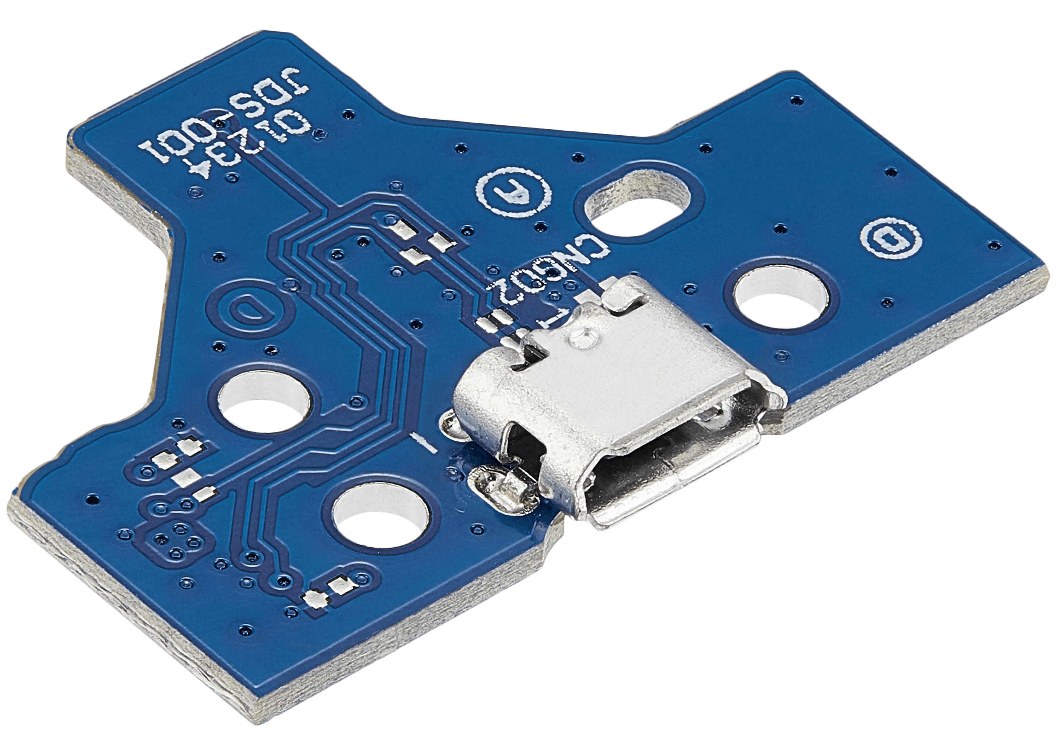 USB Charging Port Board with 14-Pin Flex Cable for PlayStation 4 Controller (Version 1: JDS-001)
