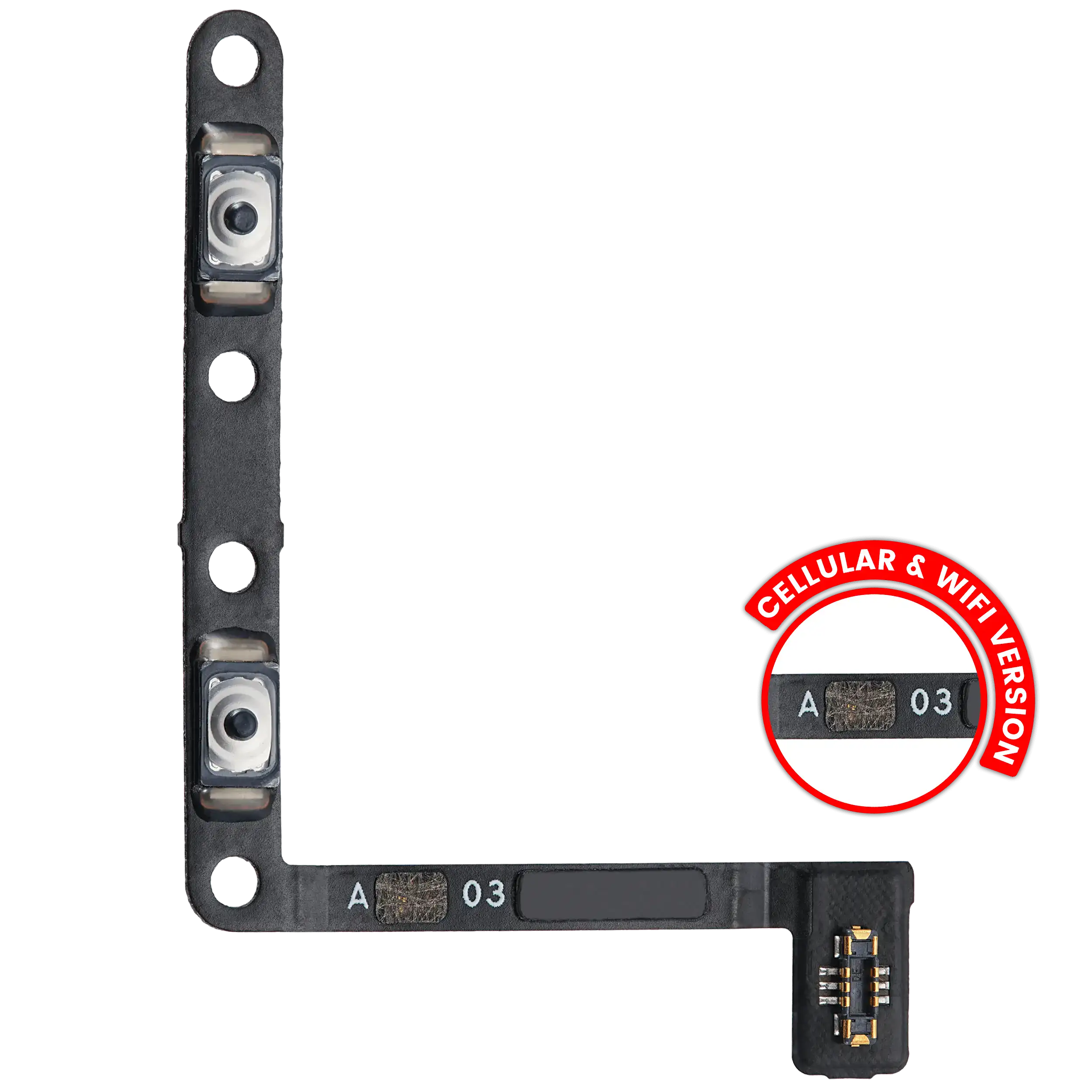 Volume Buttons Flex Cable for iPad Pro 12.9" 4th Gen (2020) (Cellular / WiFi)