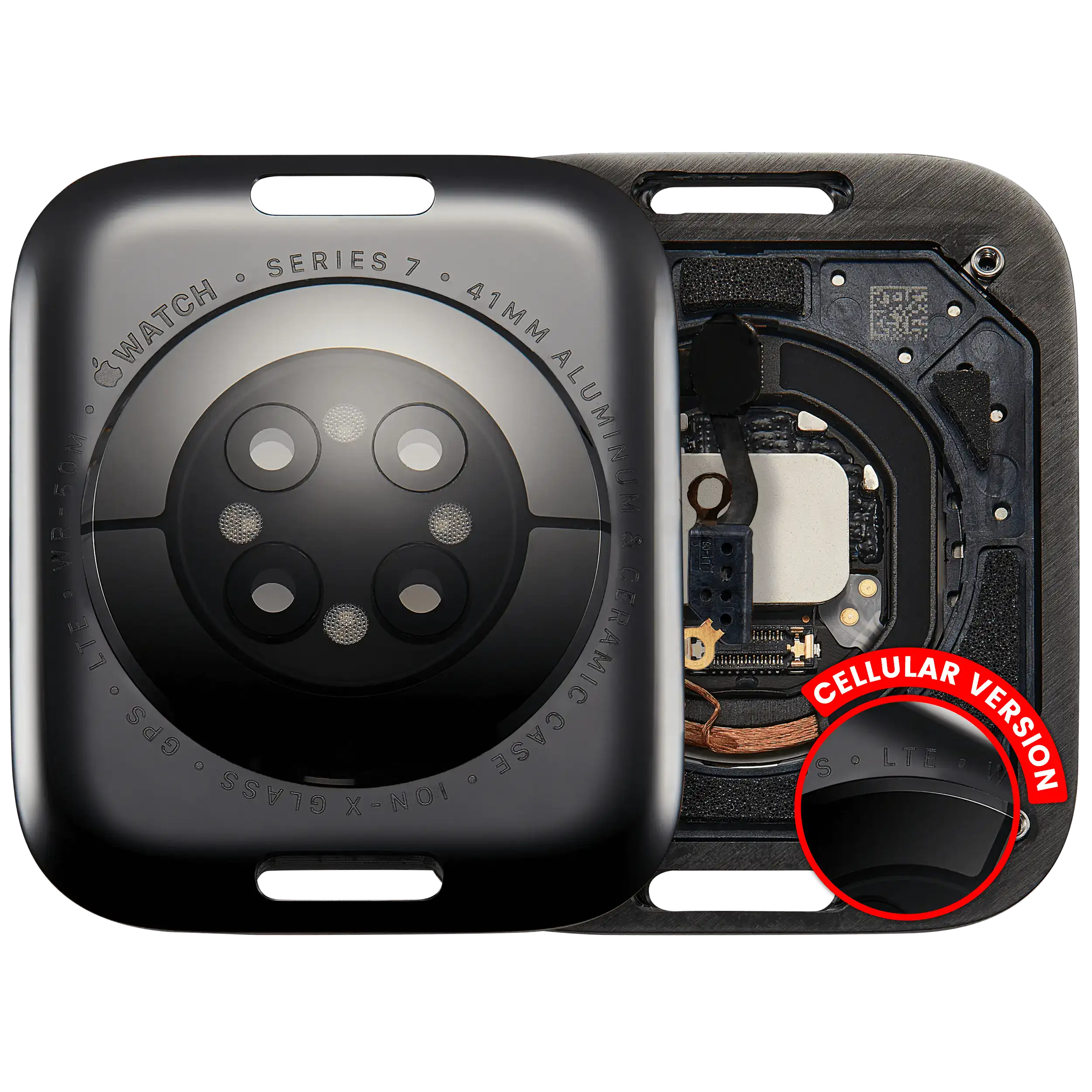 Backcover Apple Watch Series 7 41mm LET Aluminium Space Black