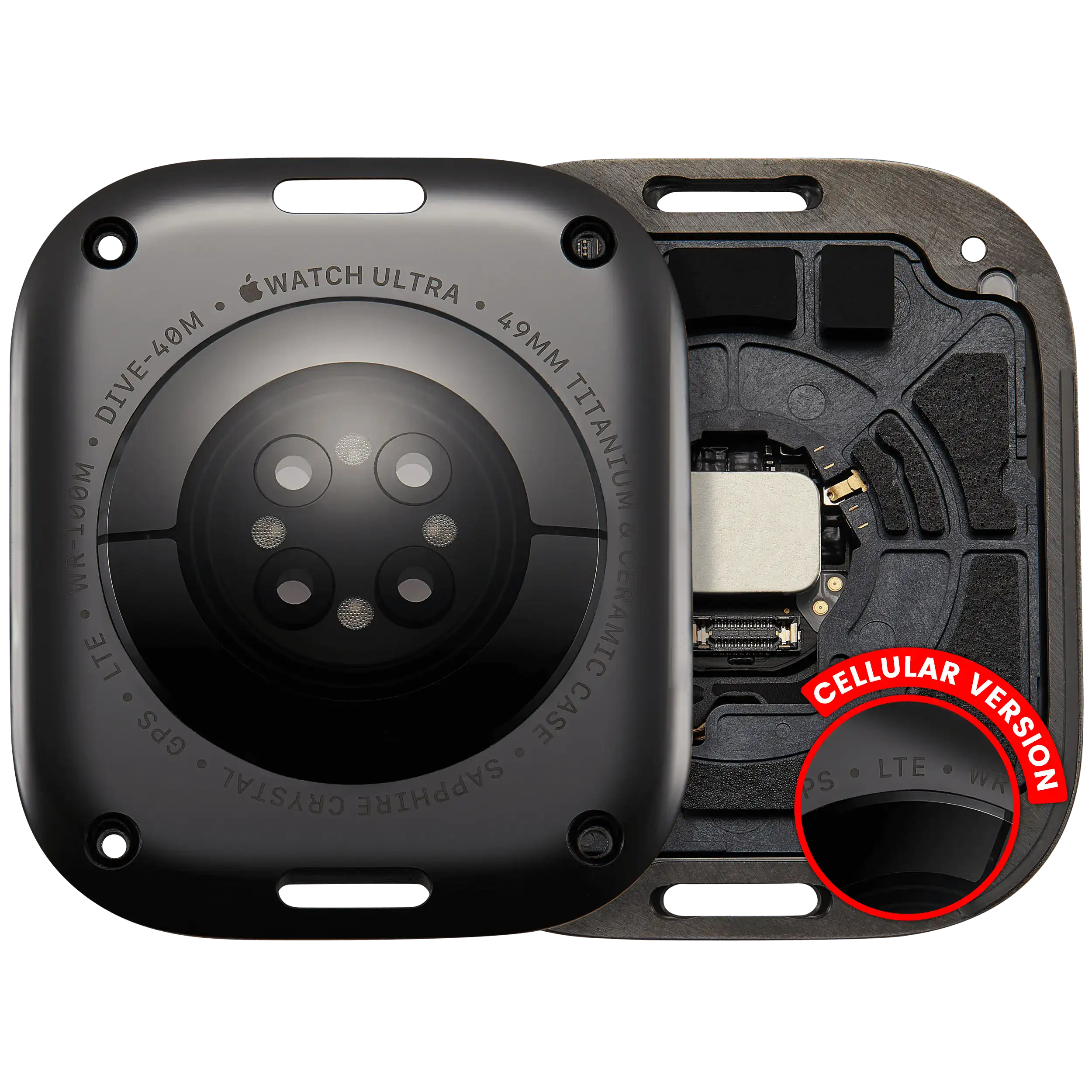 Back Cover for Apple Watch Series Ultra (2nd Gen) (49mm) (LET Version) (Space Black)