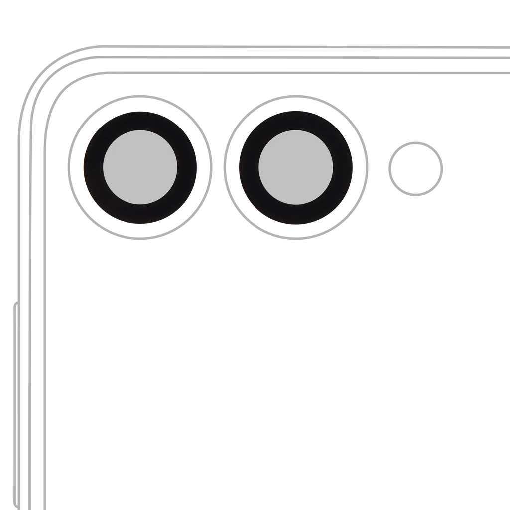 Rear Camera Glass with Adhesive for Samsung Galaxy Z Flip 7 5G (F766) (2-Piece Set)