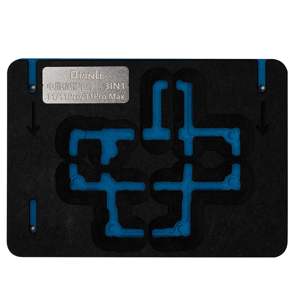 Reballing-Plattform 3-in-1 mit Stencils für iPhone 11/11 Pro/11 Pro Max Qianli