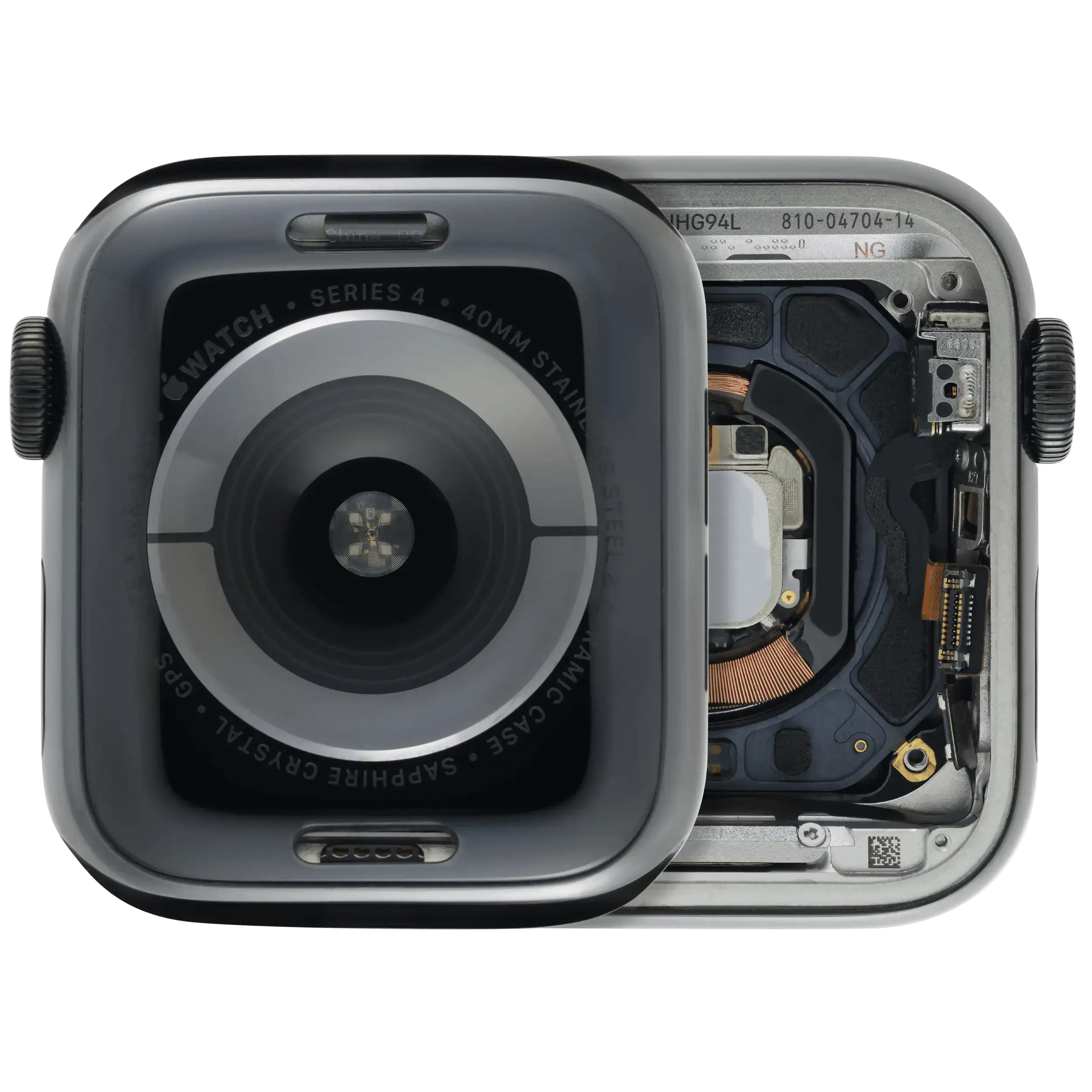 Housing for Apple Watch Series 4 (40 mm) – Space Black (Stainless Steel) – Used OEM Part, Grade A
