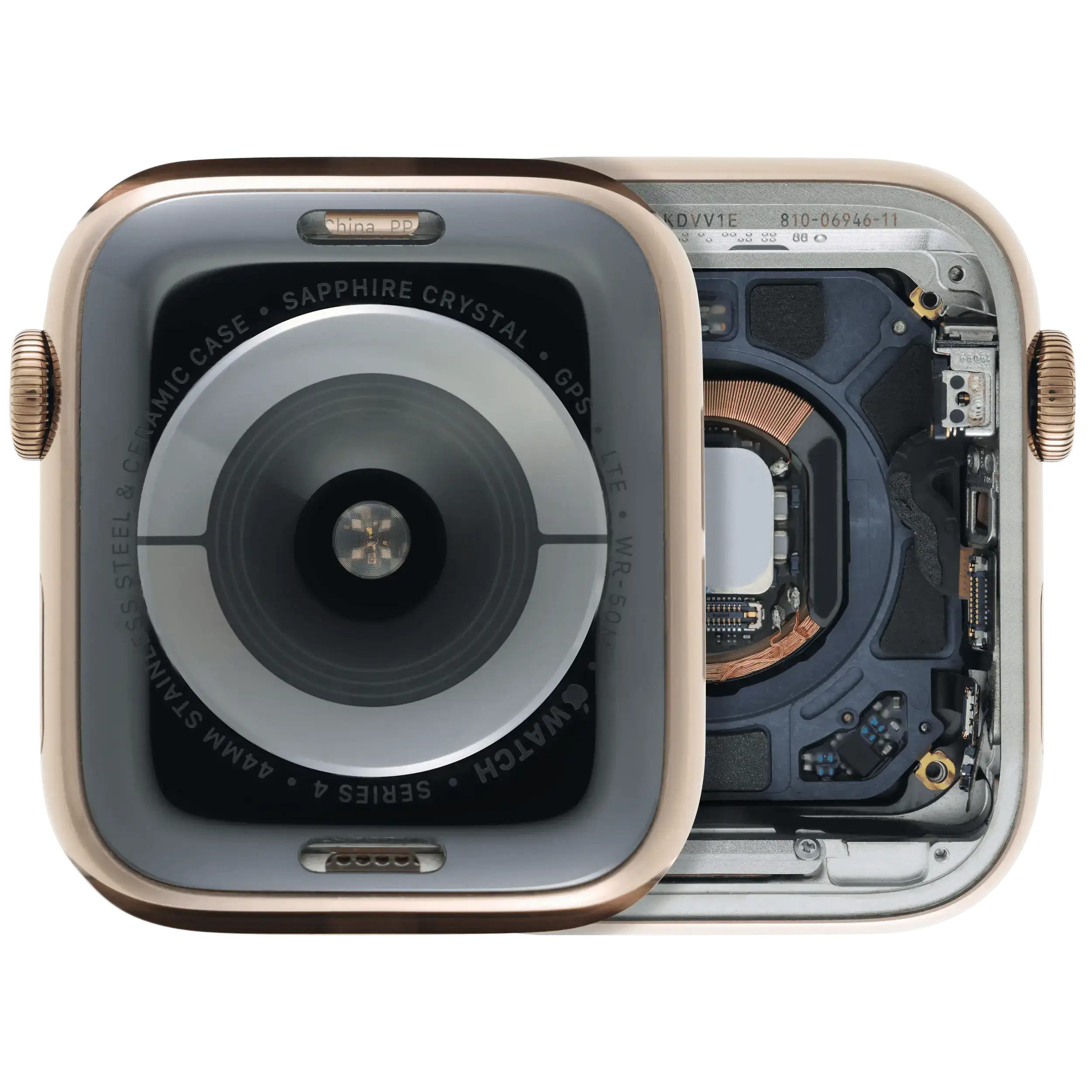 Gehäuseeinheit Apple Watch S4 44mm Edelstahl Gold OEM Pull A