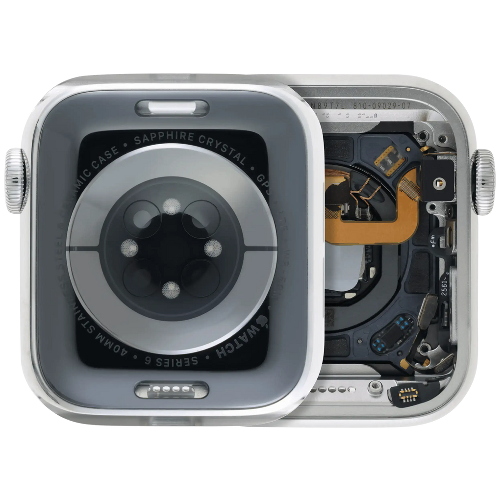Gehäuse für Apple Watch Series 6 40mm Edelstahl Silber gebrauchter OEM-Ausbau, Q