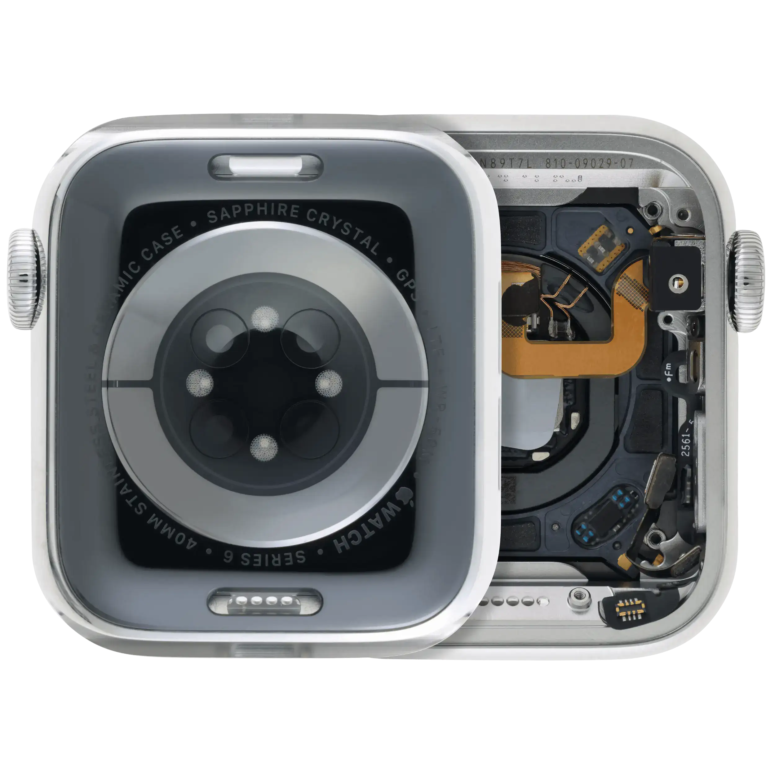 Gehäuse für Apple Watch Series 6 40mm Edelstahl Silber gebrauchter OEM-Ausbau, Q