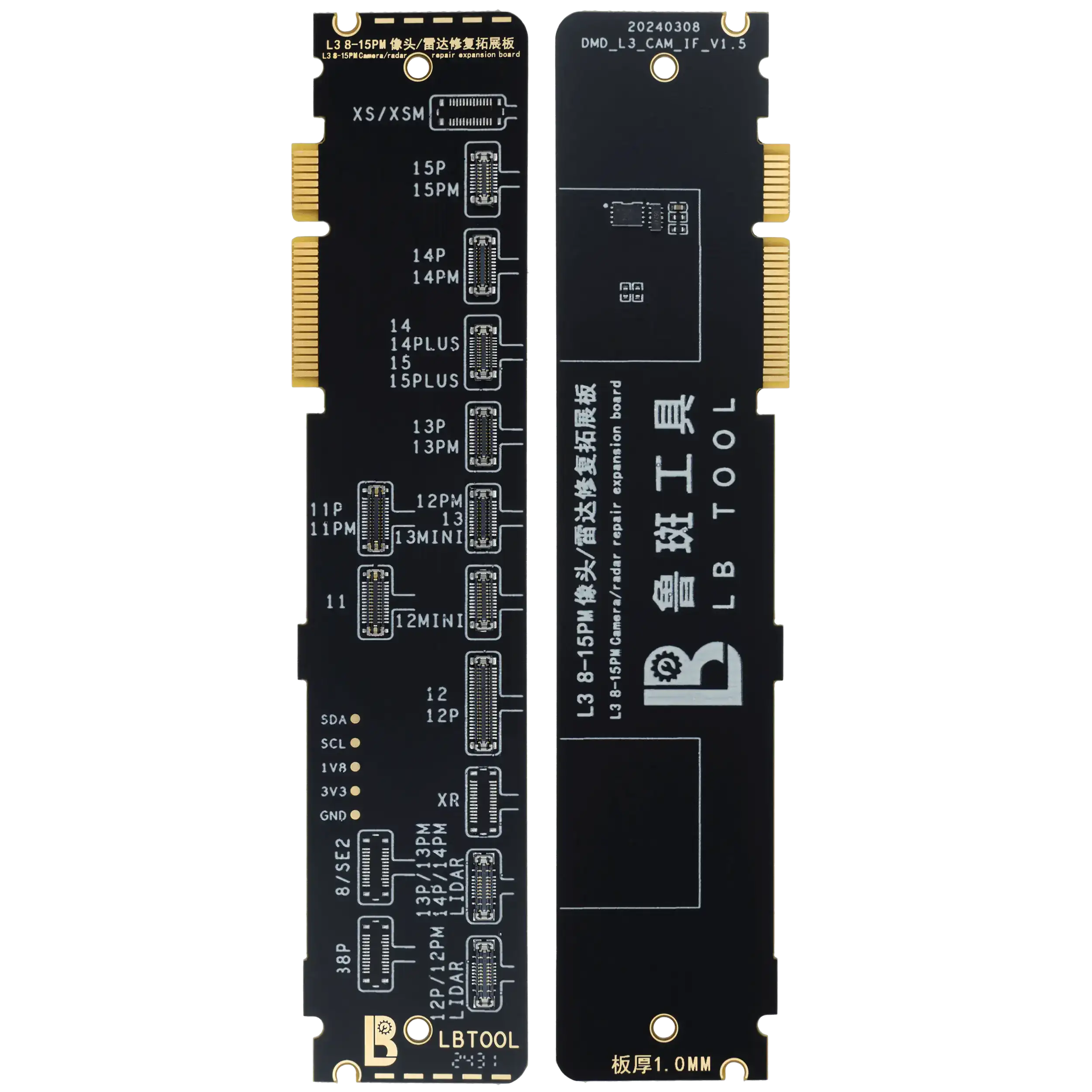 Rear Camera and Radar Read/Write Adapter Board for iPhone 8 to 15 Pro Max (without 15/16 Series Radar Interface) (LB TOOL)