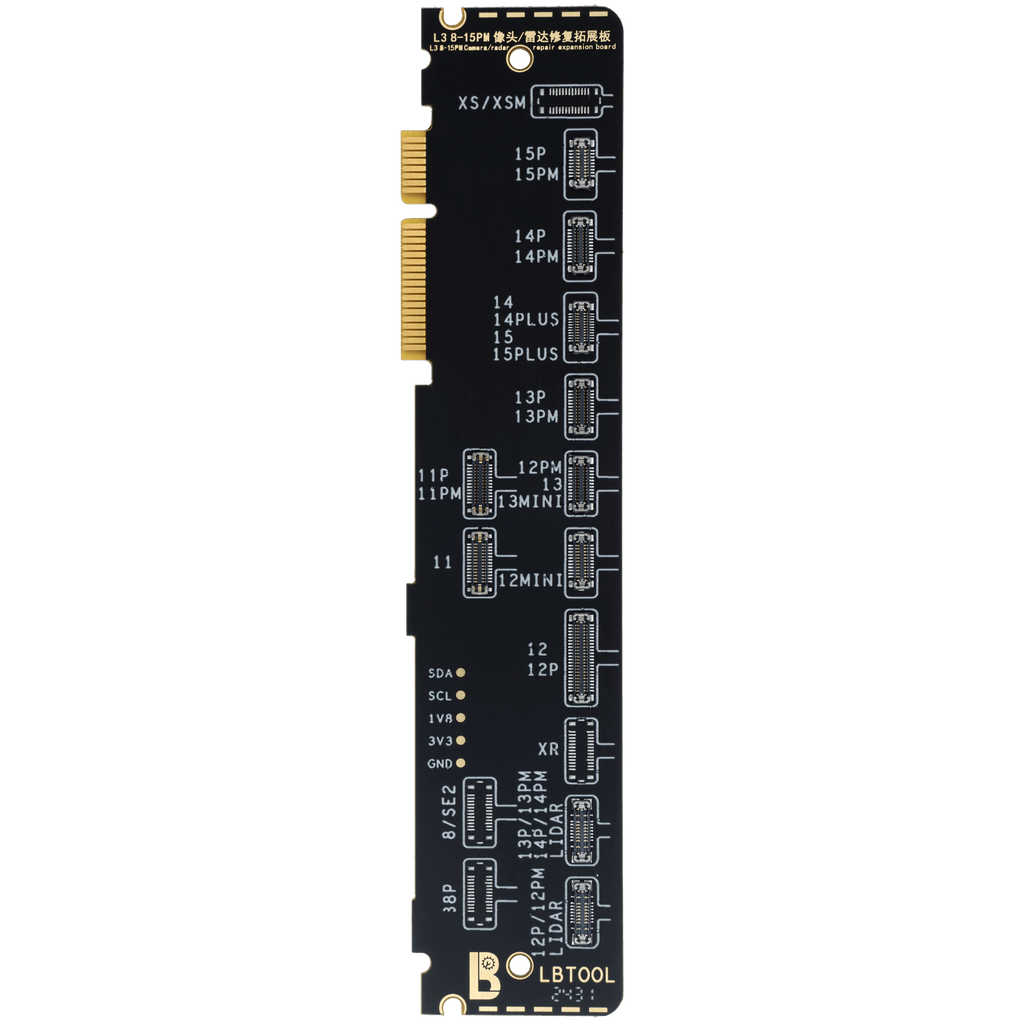 Rear Camera and Radar Read/Write Adapter Board for iPhone 8 to 15 Pro Max (without 15/16 Series Radar Interface) (LB TOOL)