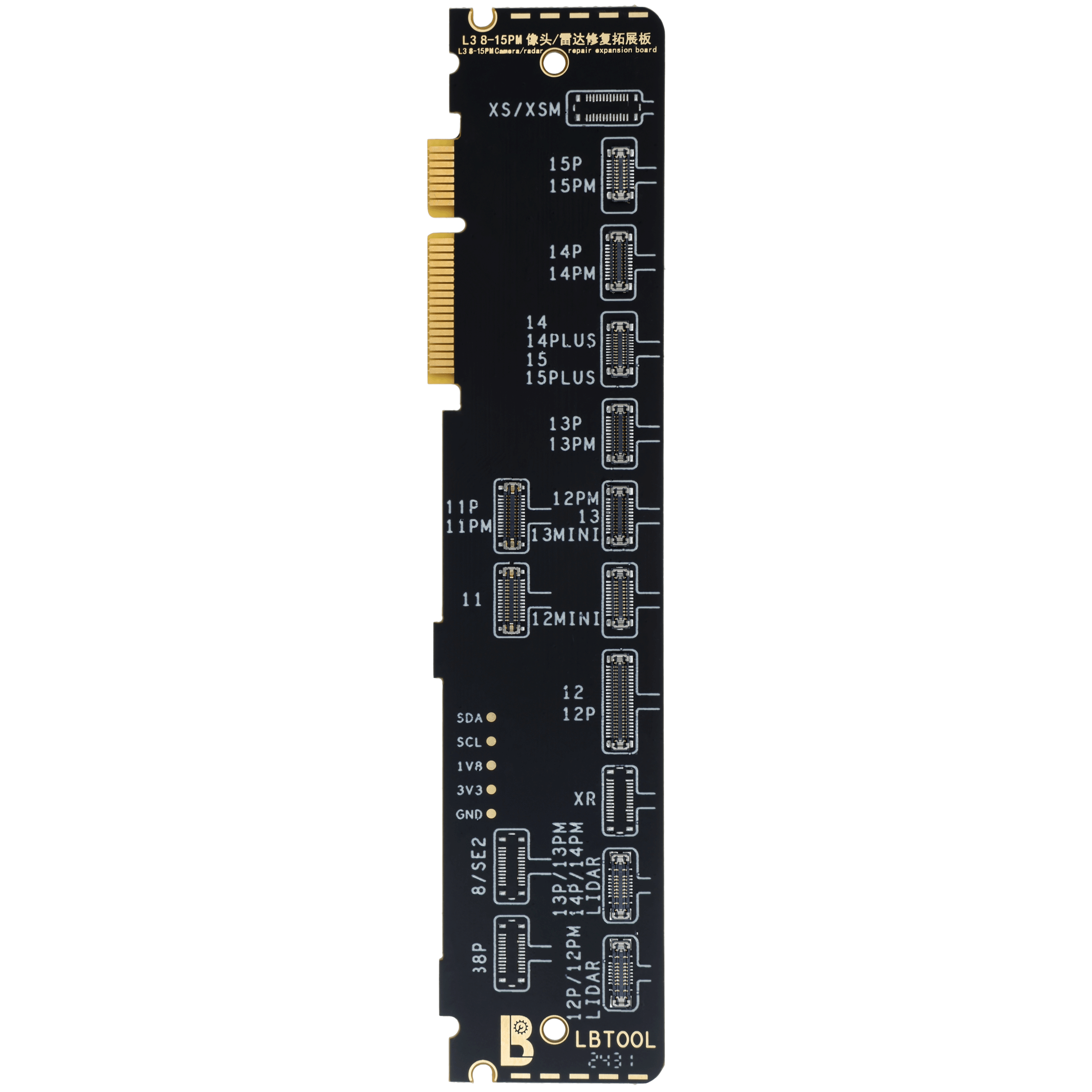 Rear Camera and Radar Read/Write Adapter Board for iPhone 8 to 15 Pro Max (without 15/16 Series Radar Interface) (LB TOOL)