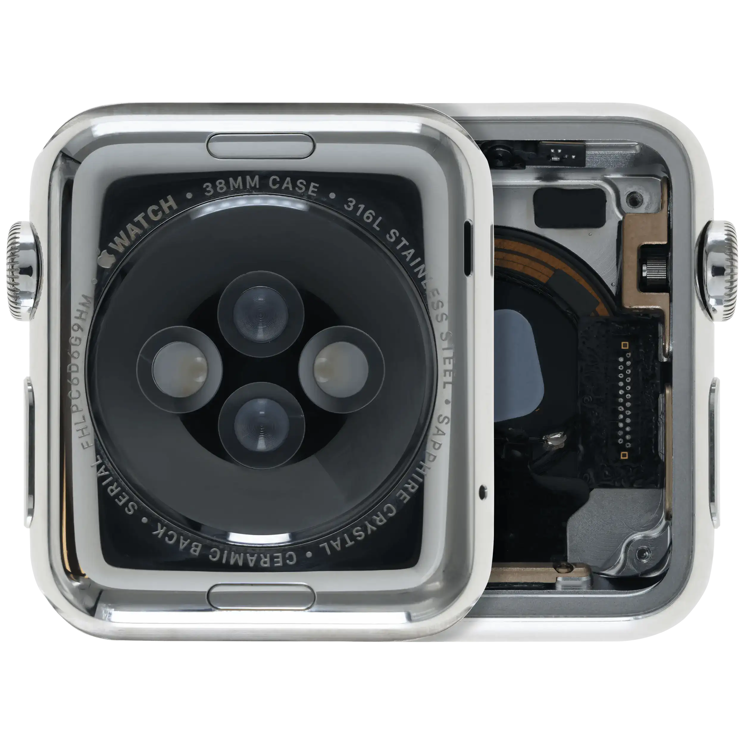 Gehäuse Apple Watch Series 1 38mm Silber Edelstahl OEM Pull A