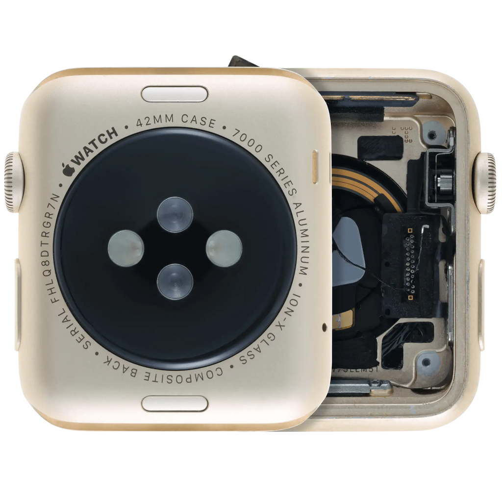 Case Assembly compatible with Watch Series 1 (42MM) (Used OEM Pull, Grade A) (Cellular Version) (Aluminum/Gold)