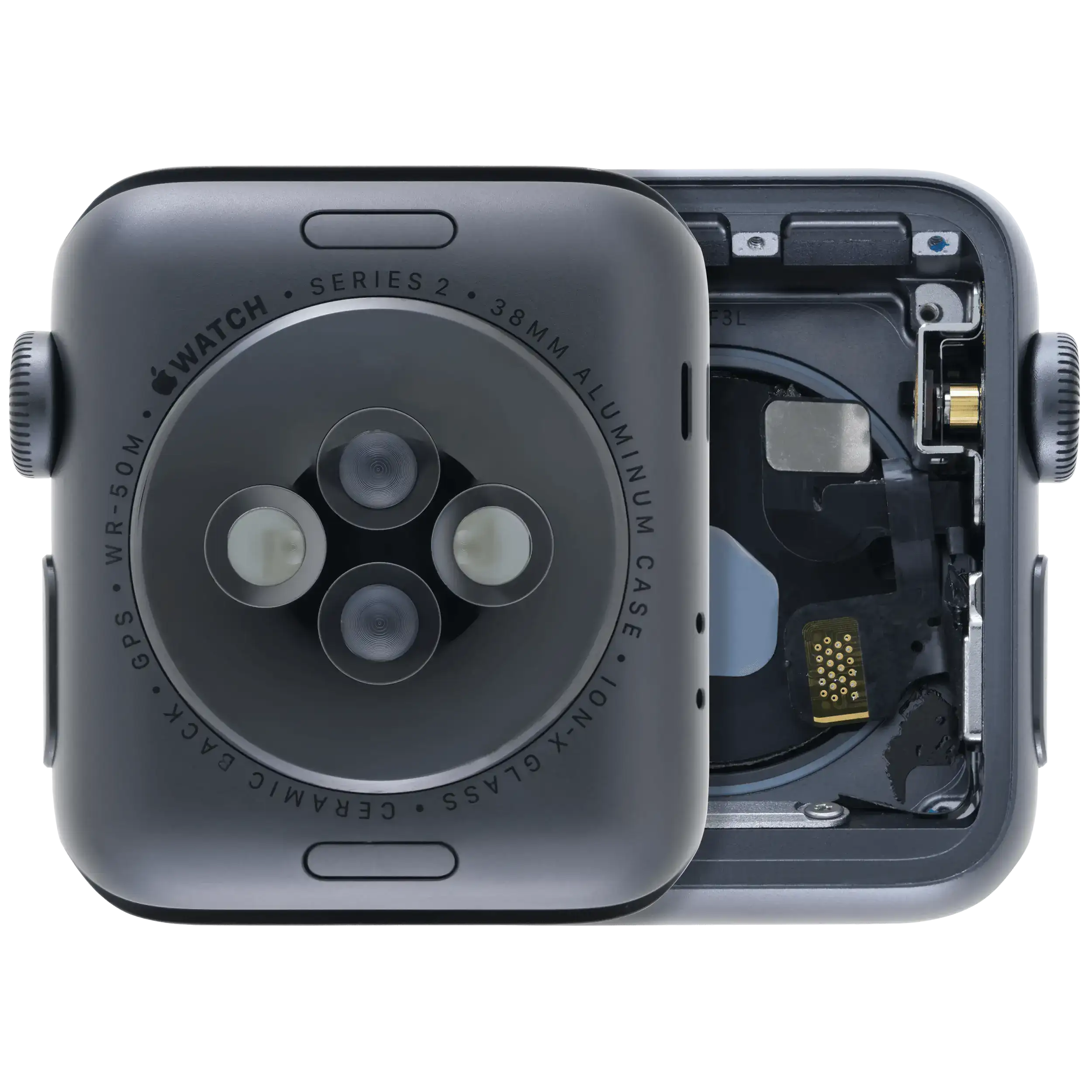 Housing Assembly for Apple Watch Series 2 (38mm) - Space Black - Used OEM Pull, Grade A - Cellular