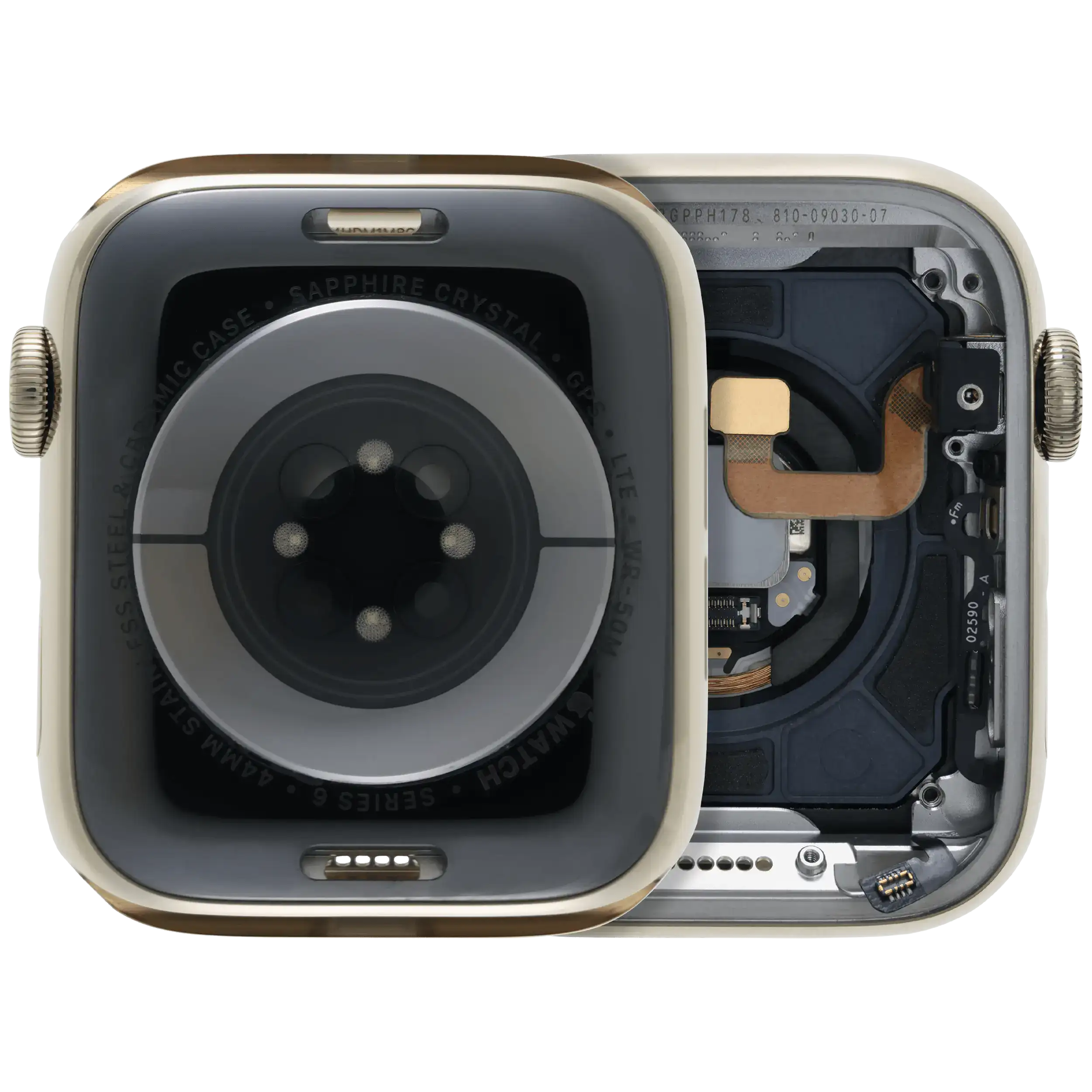 Housing Assembly for Apple Watch Series 6 (44mm) – Used OEM Pulled, Quality A – Stainless Steel / Gold
