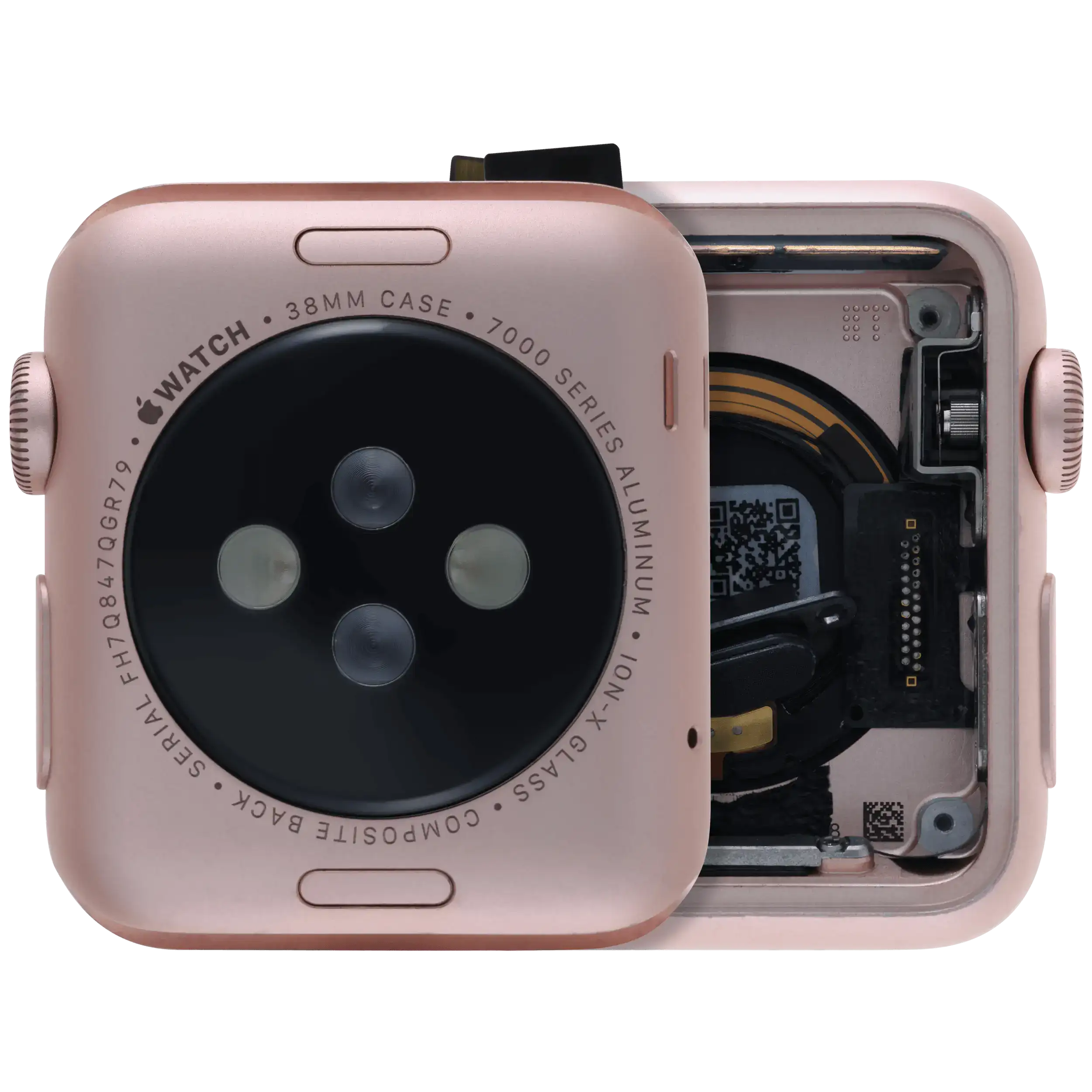 Gehäuse für Apple Watch Series 1 38mm - gebrauchter OEM-Ausbau, Qualität A Roség