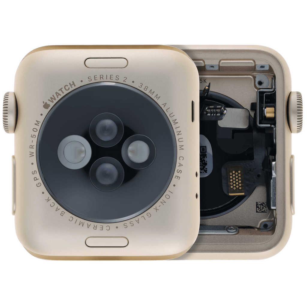 Housing Component Compatible with Watch Series 2 (38MM) (Grade A) (Cellular Version) (Aluminum / Gold)