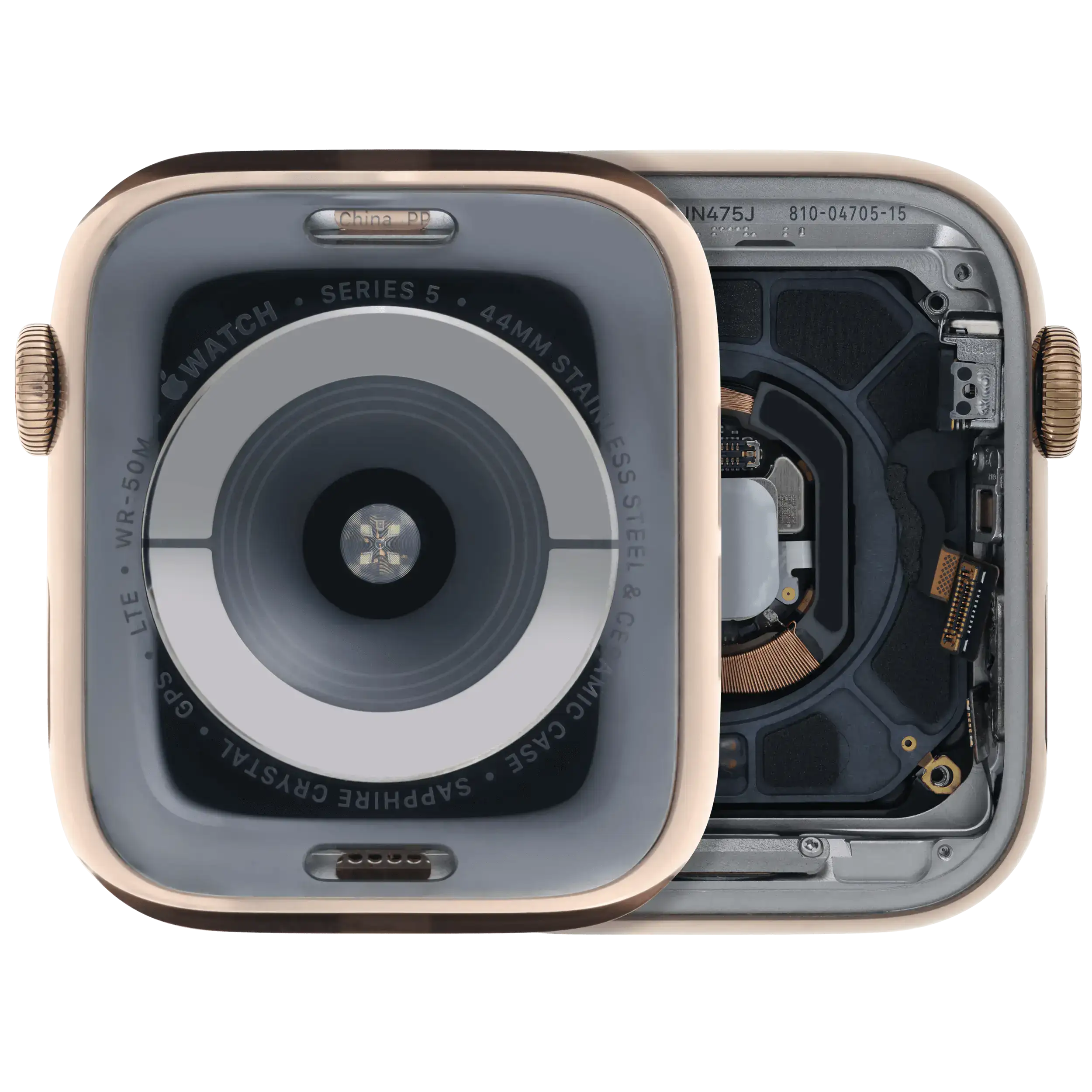 Housing Assembly for Apple Watch Series 5 (44mm) - Stainless Steel/Gold - Used OEM Pull, Grade A