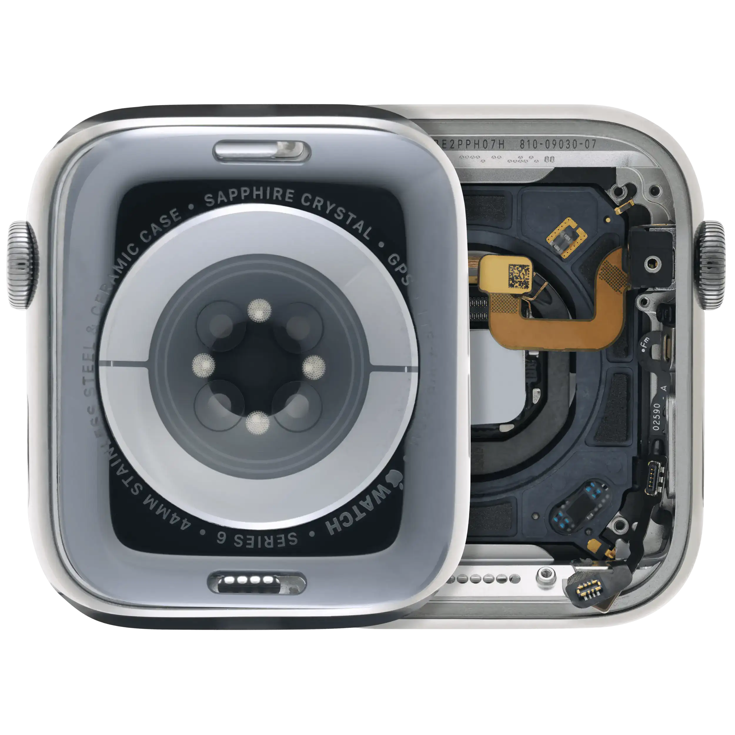 Housing for Apple Watch Series 6 (44MM) – Used OEM Part, Grade A – Space Black (Stainless)