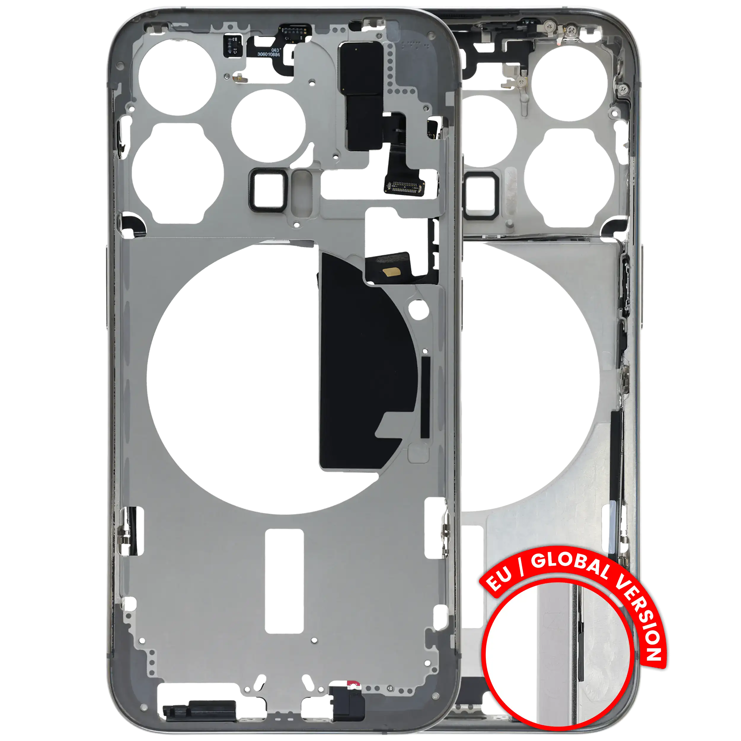 Midframe/Rahmen + Kleinteile iPhone 15 Pro White Titanium OEM-B